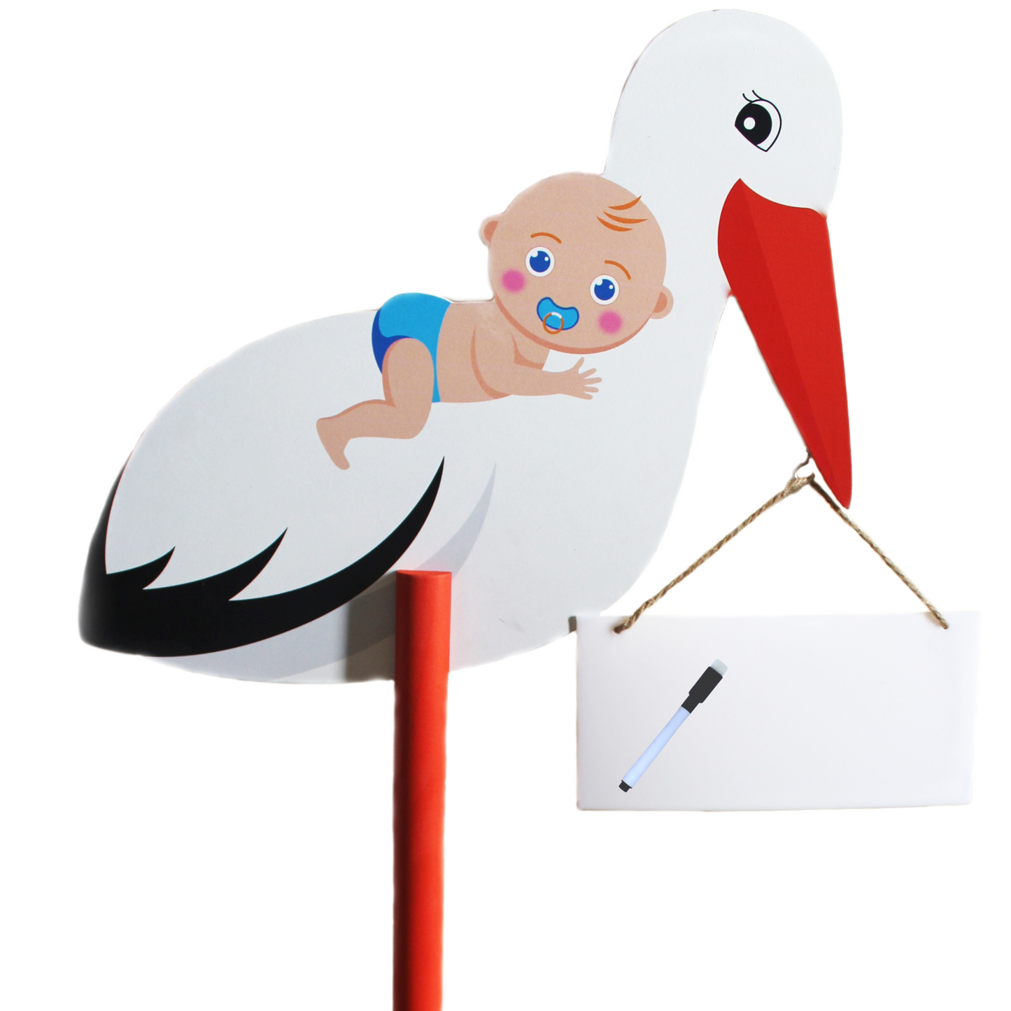Storch Geburt für Draussen baby Junge