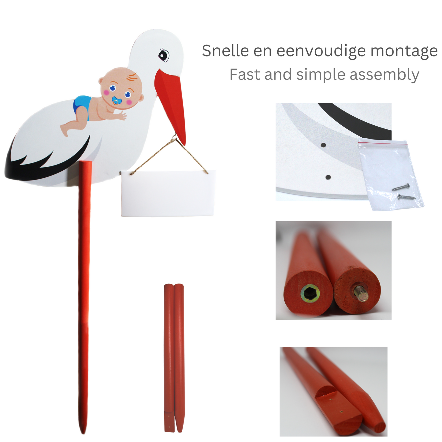 Storch Geburt für Draussen baby Junge