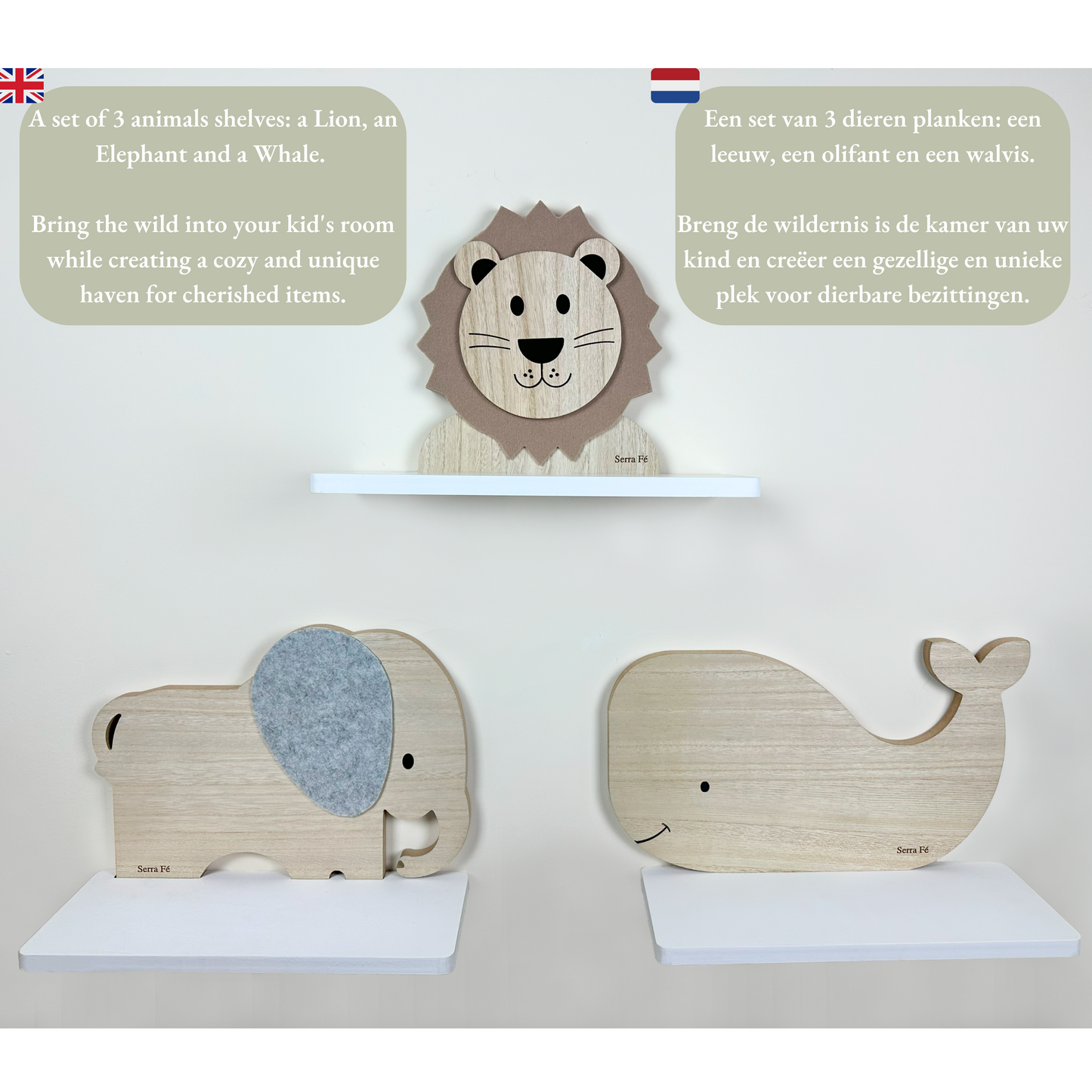 Dieren wandplanken kinderkamer