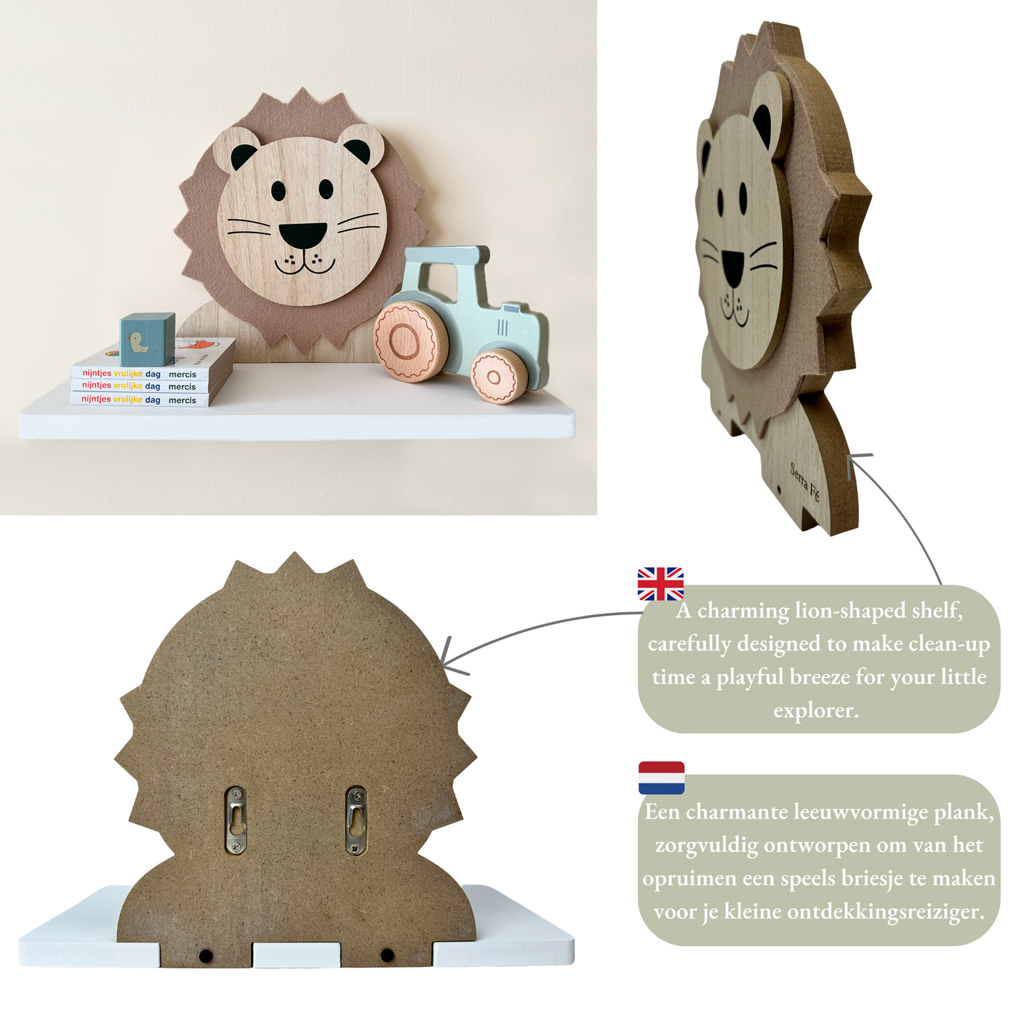 Dieren wandplanken kinderkamer